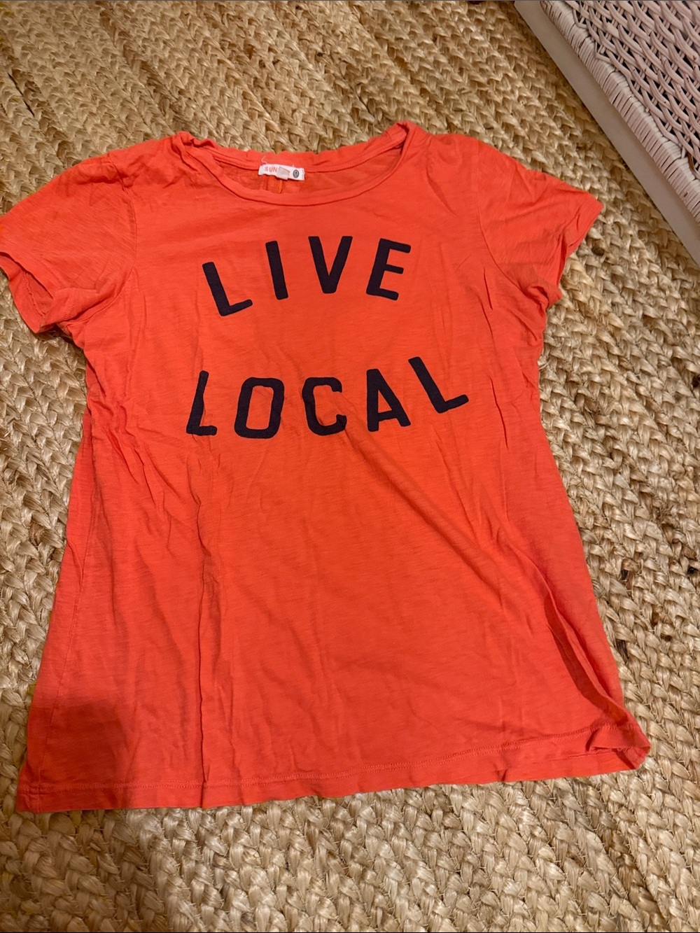 Sundry Coral Orange Graphic Tee